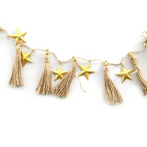 GARLAND Star Gold with Tassle 10x113cm