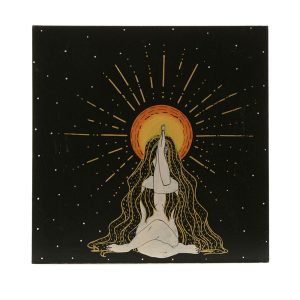 WALL HANGING Square Yoga Girl 30cm