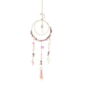 Raw Amethyst & Metal Suncatcher