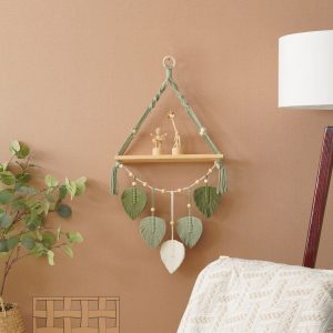 Macrame Wood Shelf