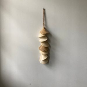 Wabi Sabi Ceramic Wall Hanging: Earthy Glazed Tile Art