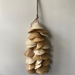 Ceramic Tile Wall Hanging: Earthy Glazed Wall Art