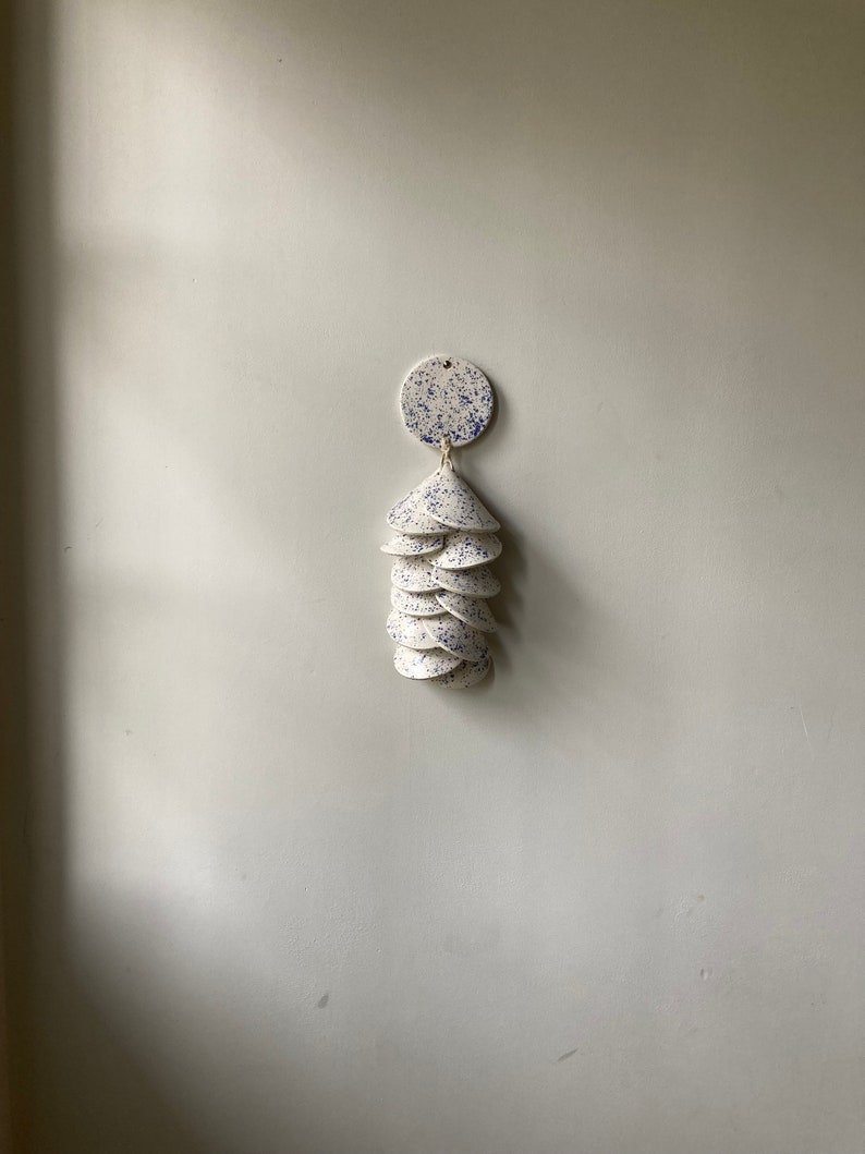 Ceramic Tile Wall Hanging: Speckled Glaze Decor