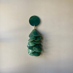 Ceramic Tile Wall Hanging: Coastal Green Decor