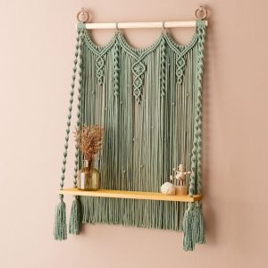 Boho Macrame Shelf