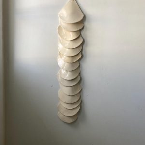 Extra Large Ceramic Tile Wall Hanging: Handmade Neutral Wall Decor